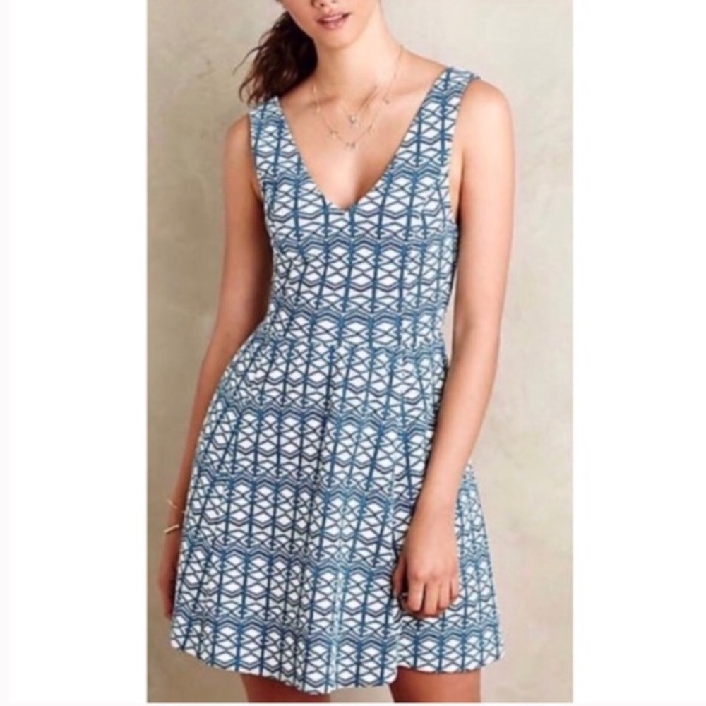 Maeve Anthropologie Keyhole fit and flare dress